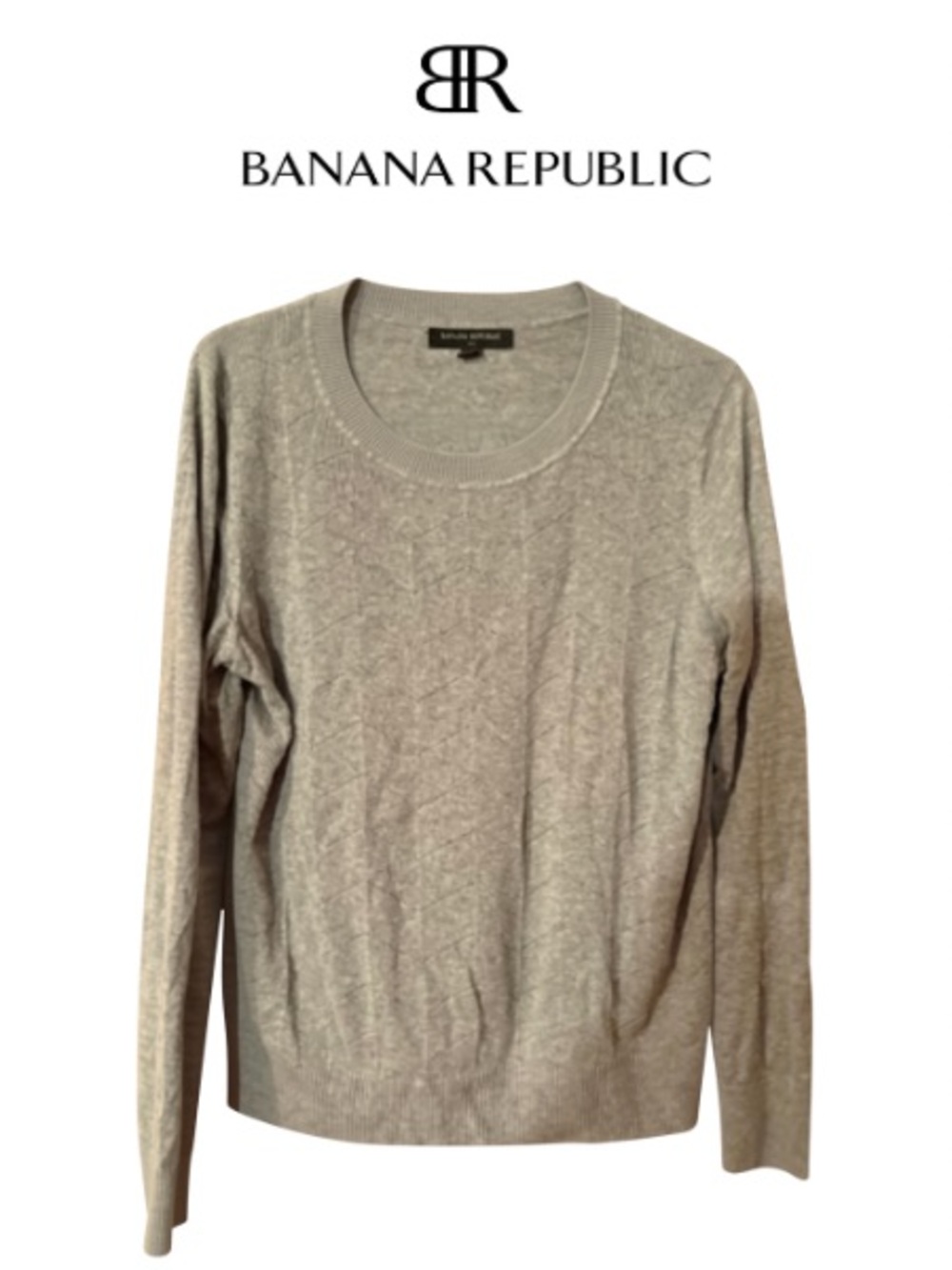 Banana Republic Light Gray Crew Neck Sweater